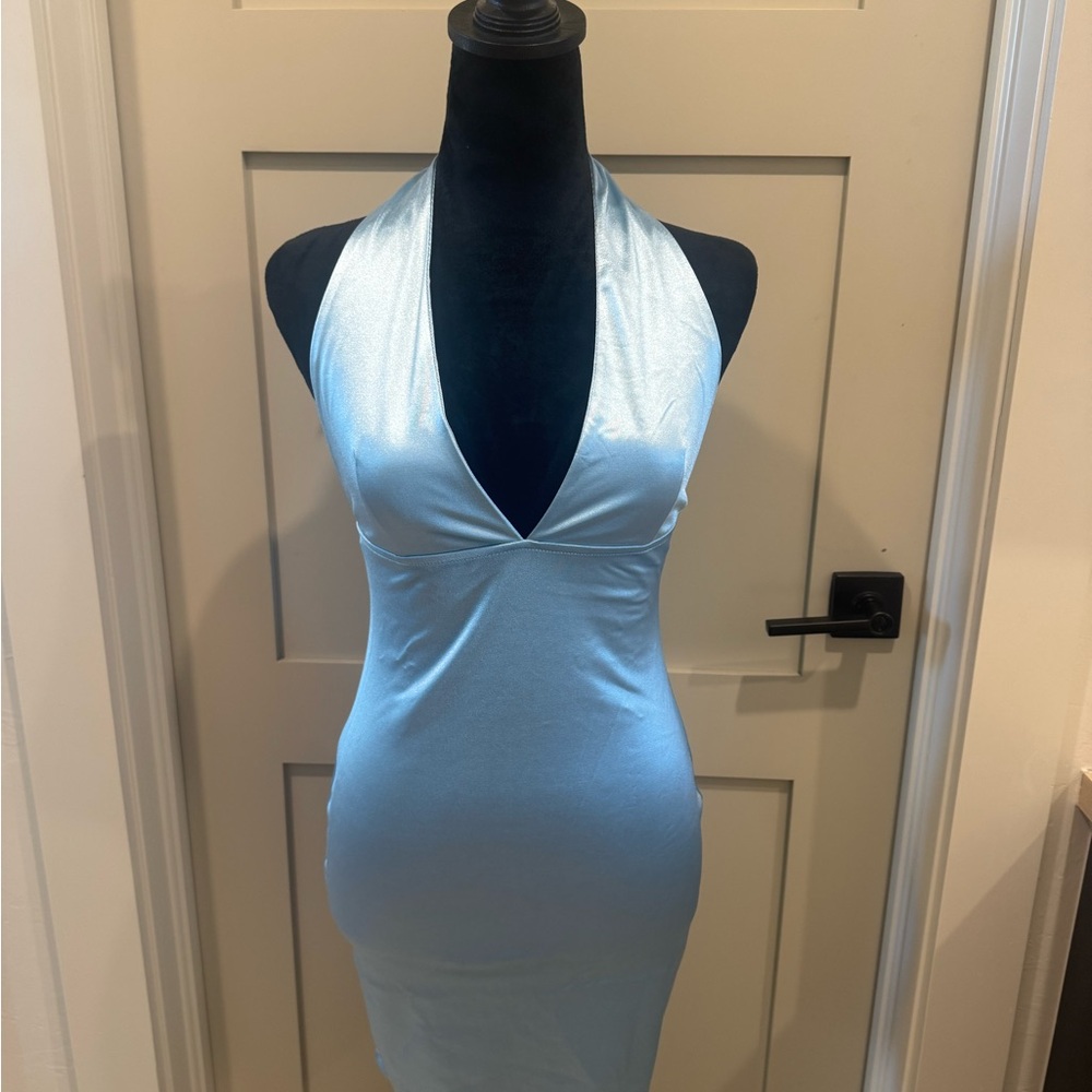 Forever 21 Light Blue Backless Dress